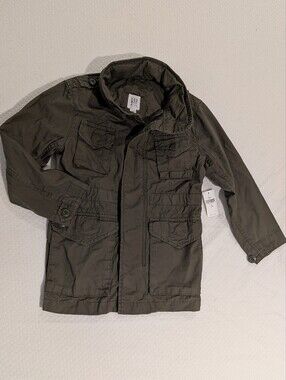 Gap Kids Army Green Jacket With Hood, X-Small, XS, Unisex, Boy, Girl, NWT, NEW!